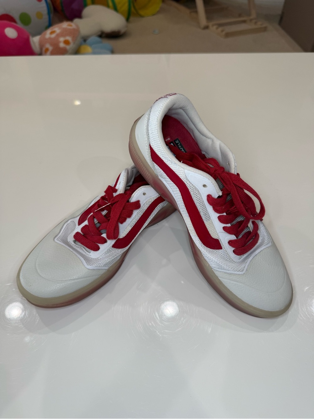 Vans White & Red A.V.E. Pro Shoes